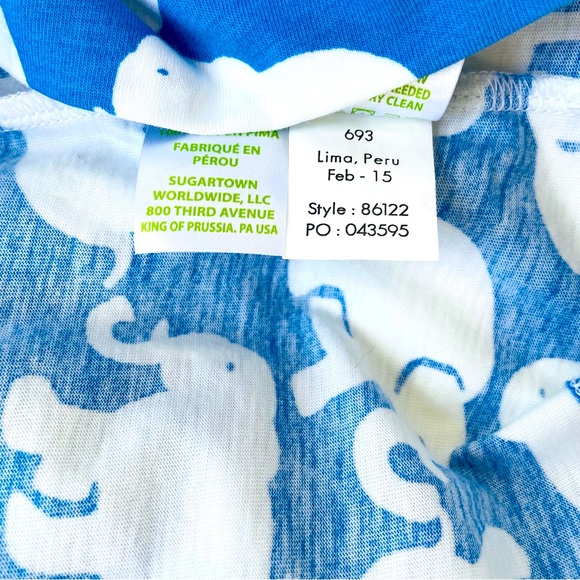 ❤️ LILLY PULITZER Christie Elephant Print Shirt Dress K4 - Picture 7 of 7